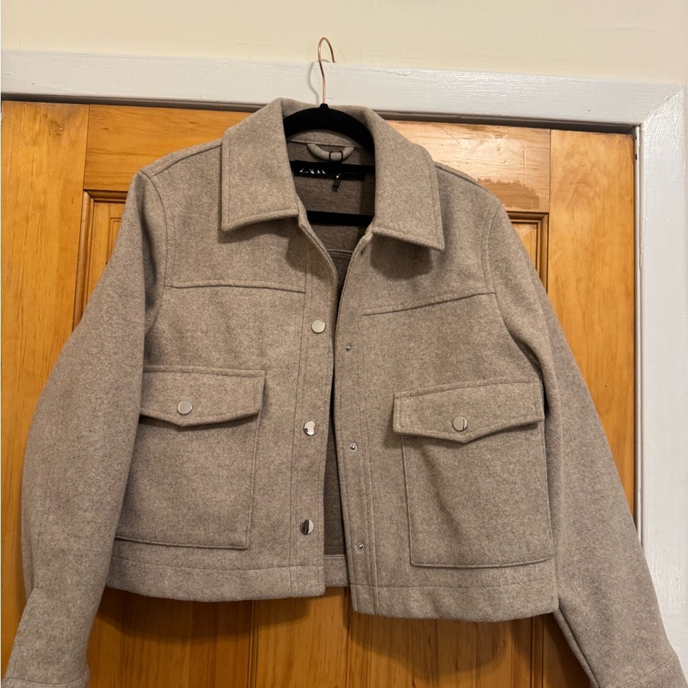 Zara Tan Utility Jacket